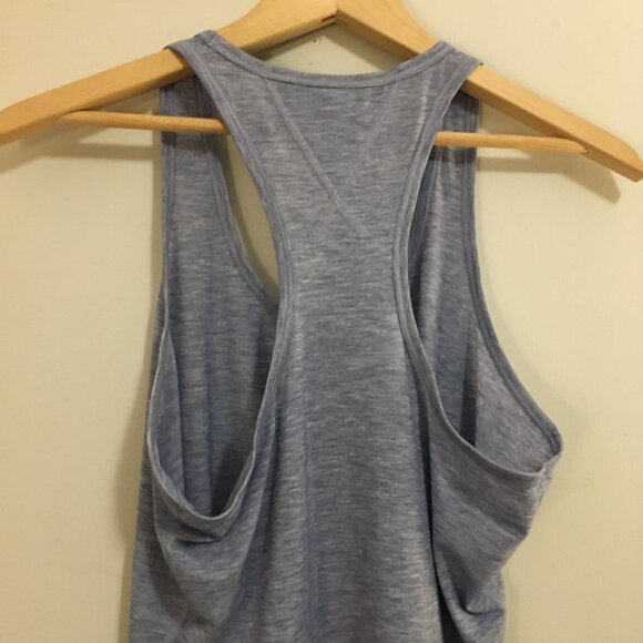 Lucy Grey Blue Heathered Racer Back Tank Top - Picture 5 of 13